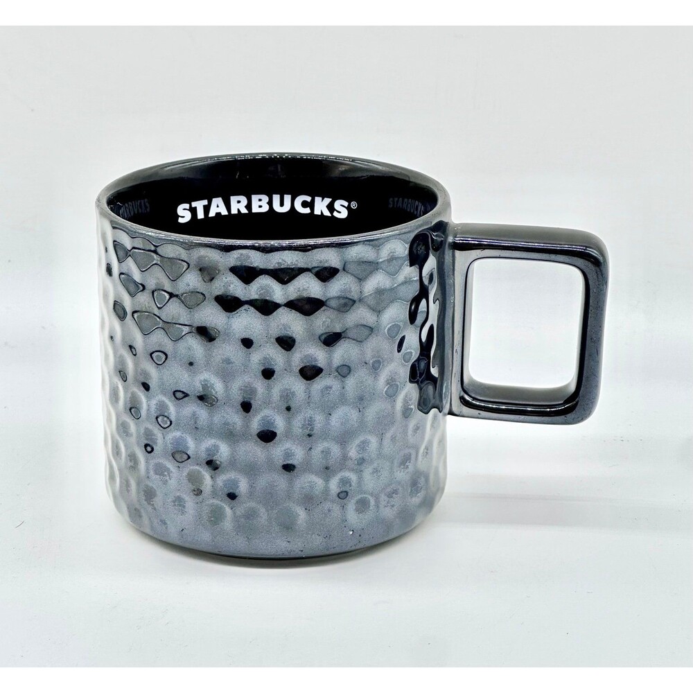 Starbucks Black Gunmetal Ceramic Coffee Mug Cup
